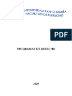 Programas Facultad de Derecho USM 2020