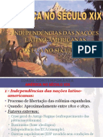 A AMÉRICA NO SÉCULO XIX