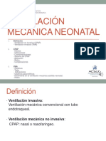 Ventilación Mecánica Neonatal