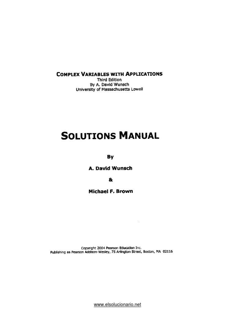 COMPLEX VARIABLES WITH APPLICATIONS WUNSCH SOLUTIONS MANUAL PDF intelligence overview