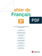 Cahier 5 e Francais
