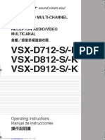 VSX-D712-S/-K VSX-D812-S/-K VSX-D912-S/-K: Audio/Video Multi-Channel Receiver Receptor Audio/Vídeo Multicanal