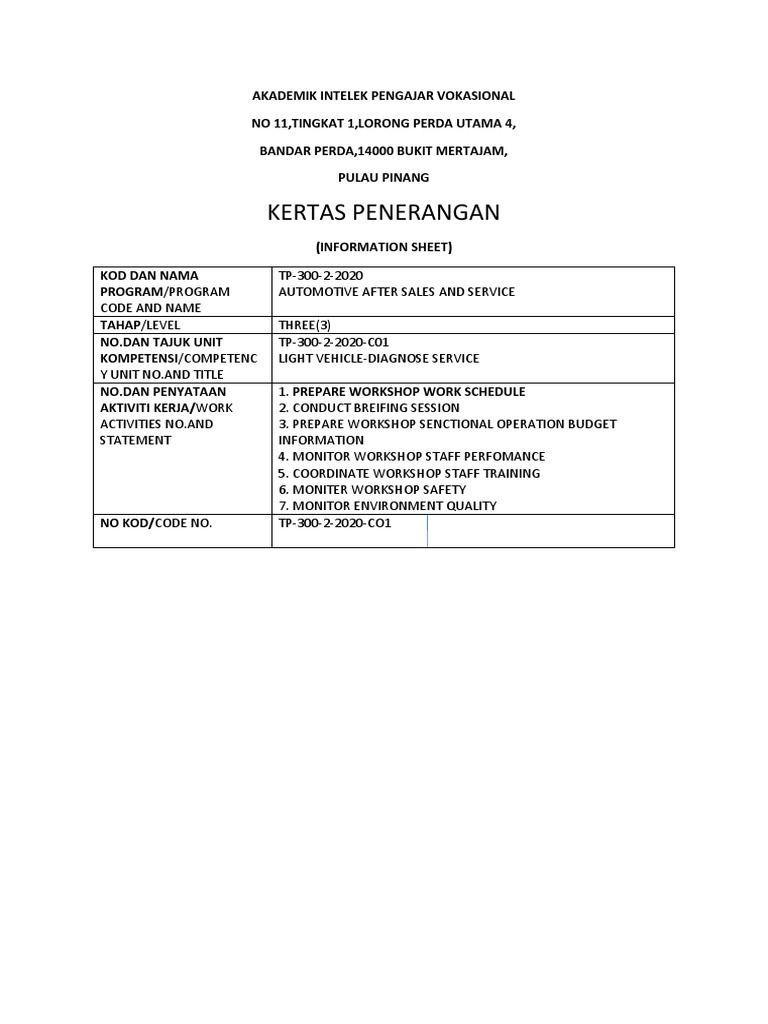 Kertas Penerangan | PDF