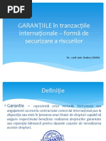 GARANÈ_IILE Ã_N CADRUL SCHIMBURILOR INTERNAÈ_IONALE