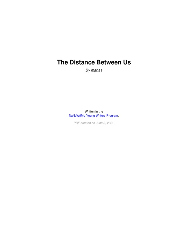 The Distance Between Us Pdf