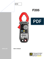 Measuring Current with the F205 Clamp Multimeter
