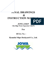 JOWA 3SEP OWS Instruction Manual and Drawings for Hull No. S408