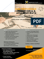 Pelatihan Tata Cara Penyusunan Ruang Lingkup Kerja & Anggaran Biaya - 28-29 Oktober 2021