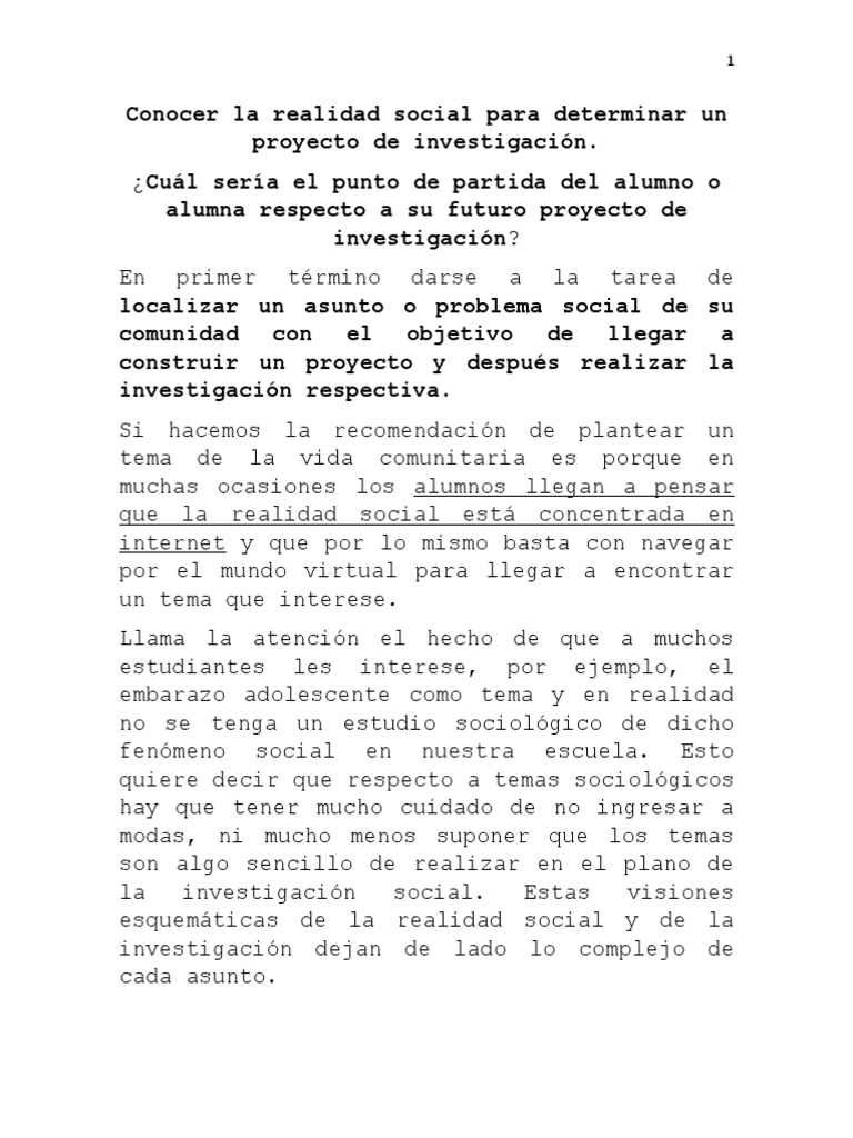 Conocer La Realidad Social | PDF | Sociología | Teoría