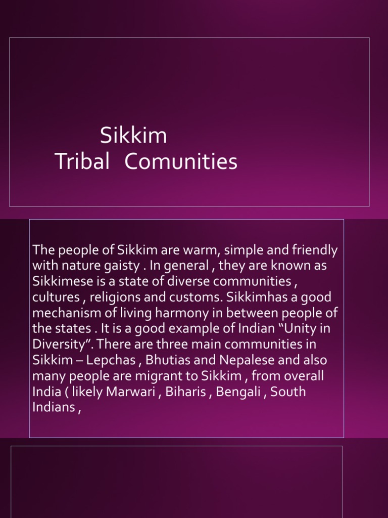 Sikkim and Its Tribal Communities | PDF