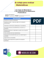 Lista de Cotejo para Evaluar Matemáticas