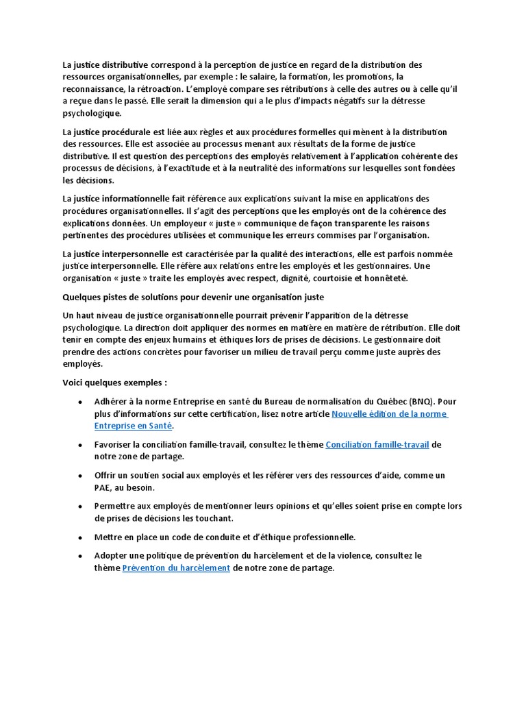 Comprendre la justice organisationnelle | PDF | Justice | Crime et violence