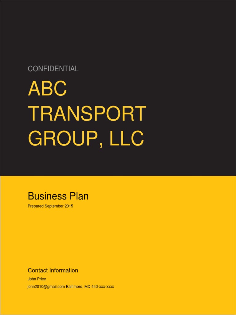 business plan for transportation service
