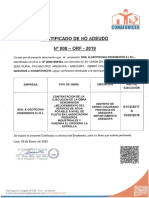 Certificado de N o Adeudo Nº008 - 20601898463 - Soil & Geotecnia Ingenieros Eirl - 2020