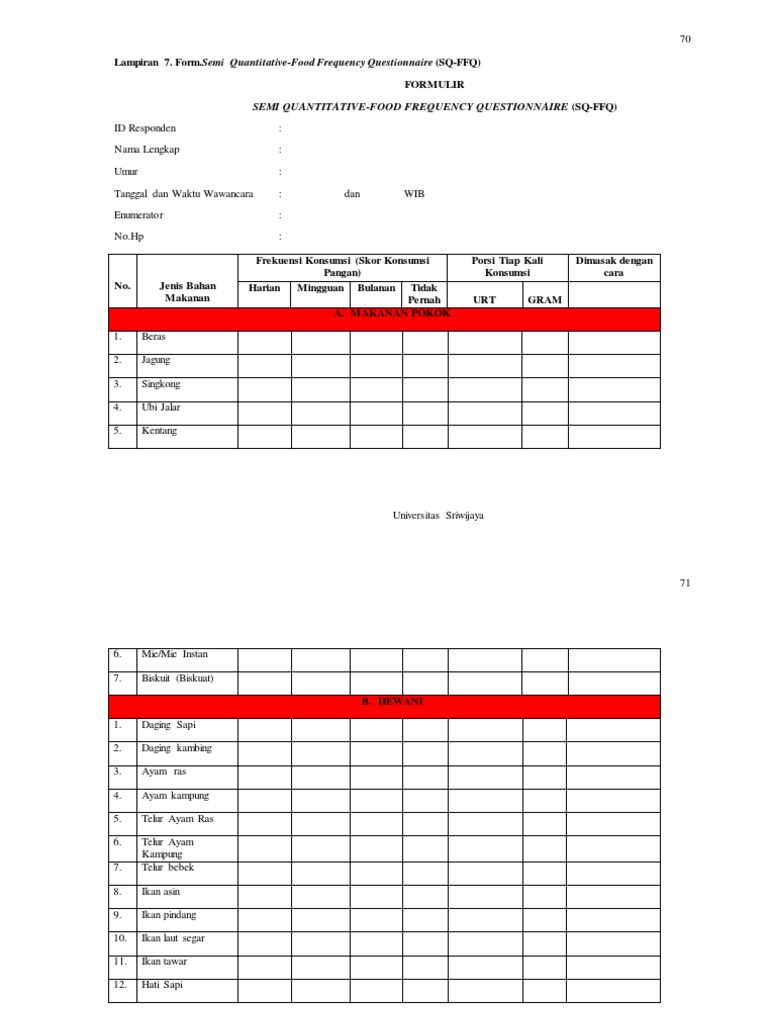 Form SQ-FFQ | PDF