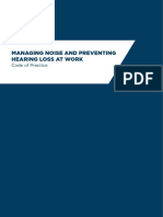 Managing Noise Preventing Hearing Loss Code of Practice 3563