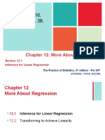 Chapter 12: More About Regression: Section 12.1 Inference For Linear Regression
