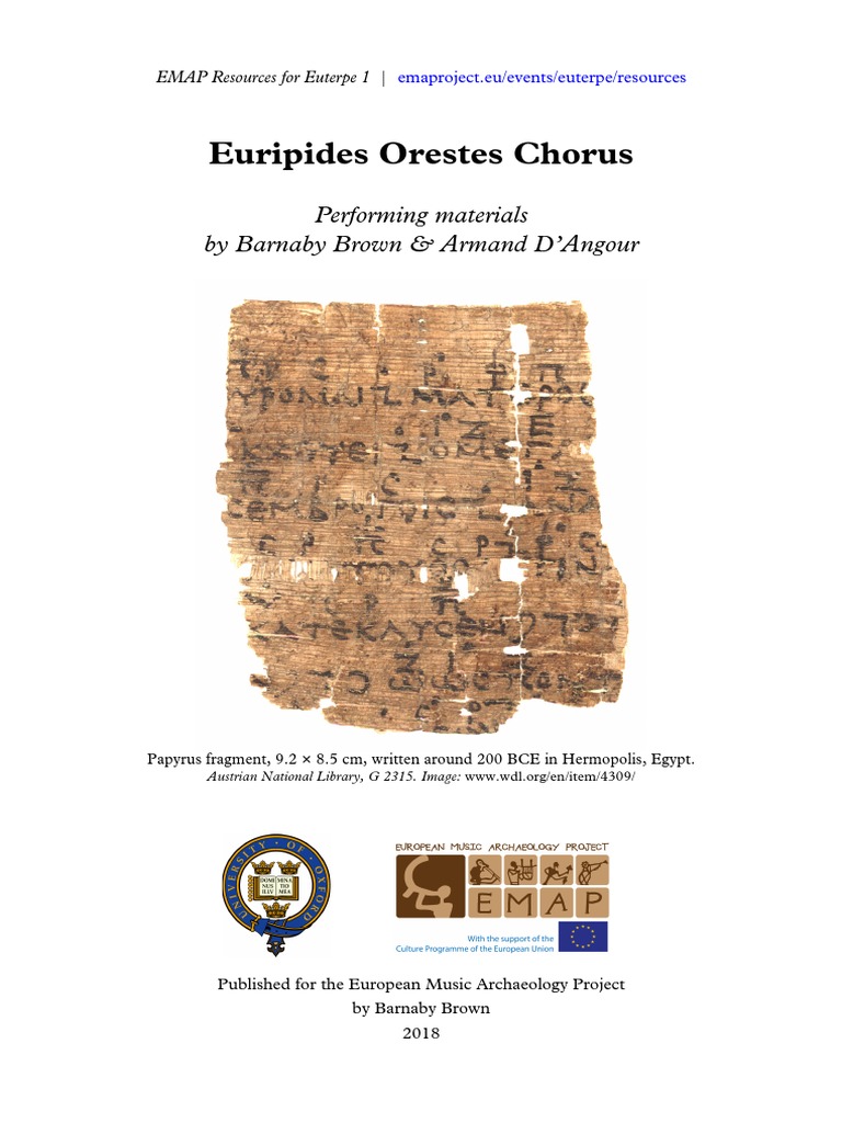 Euripides Orestes Chorus 20180802 PDF Pitch (Music)