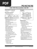 PIC16C745/765: 8-Bit CMOS Microcontrollers With USB