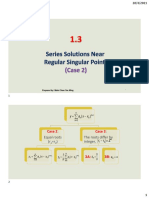 Week 4 Series Solution Near Regular Singular Point (Case 2 and 3A)