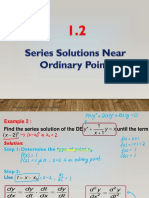 Week 3 Series Solution Near Ordinary Point and Regular Singular Point