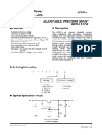 Adjustable Precision Shunt Regulator Datasheet