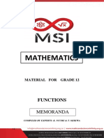 MSI Functions Memos