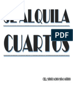 SE ALQUILA CUARTOS