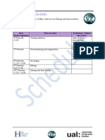 Prduction Schedule