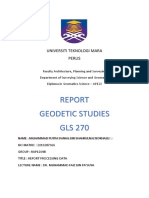 Report Processing Data GLS270