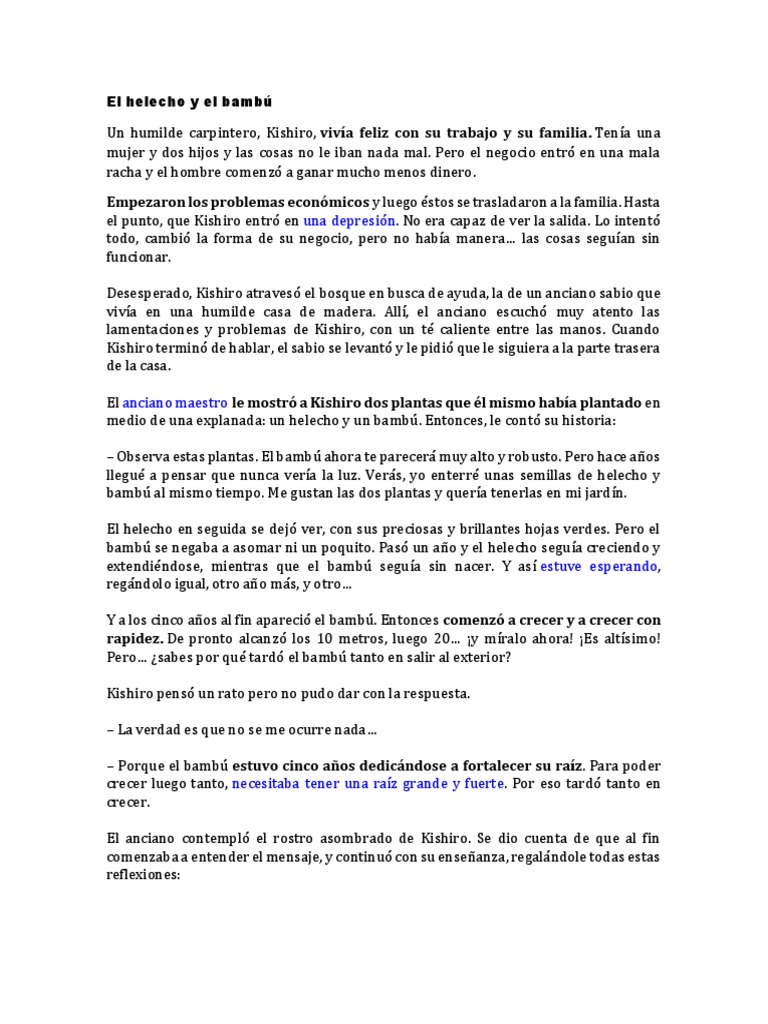 El Helecho y El Bambú | PDF