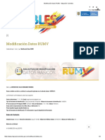 Modificación Datos RUMV - Migración Colombia