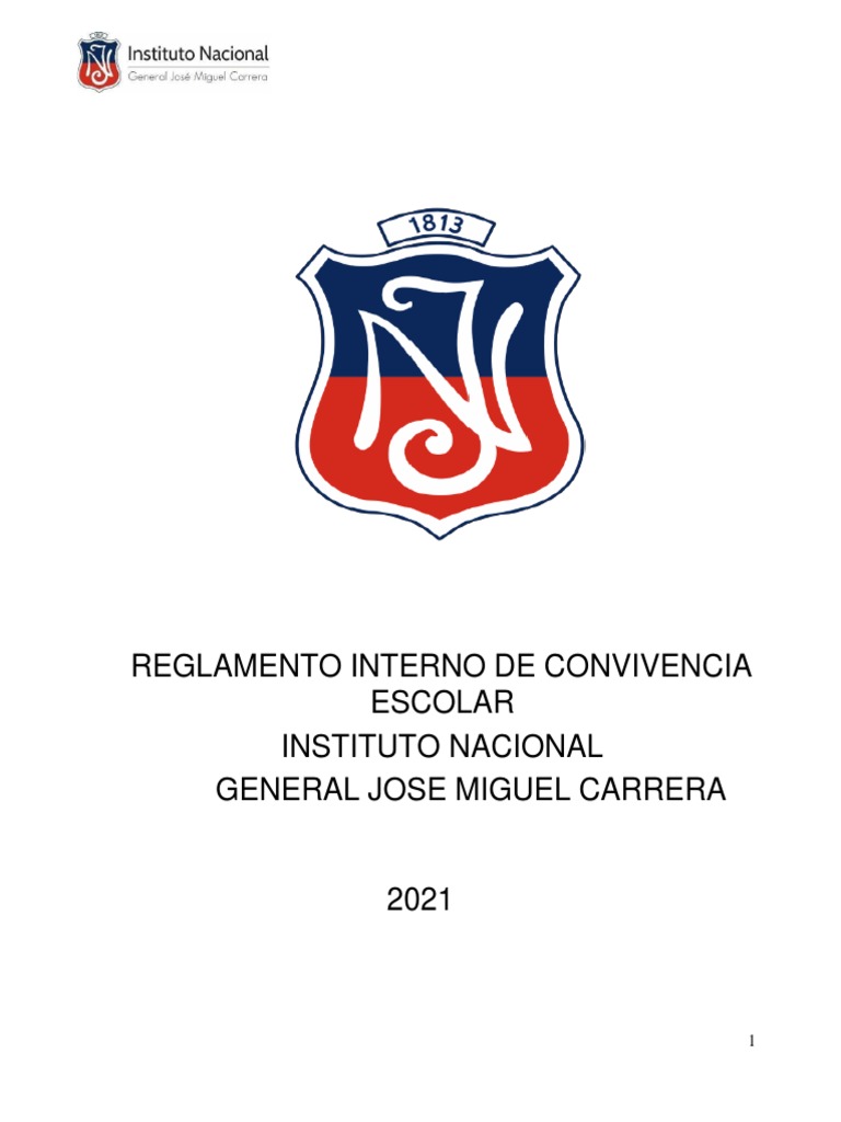 Reglamento Interno de Convivencia Escolar 2022 | PDF
