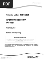 Tutorial Letter 203/0/2020: Information Security