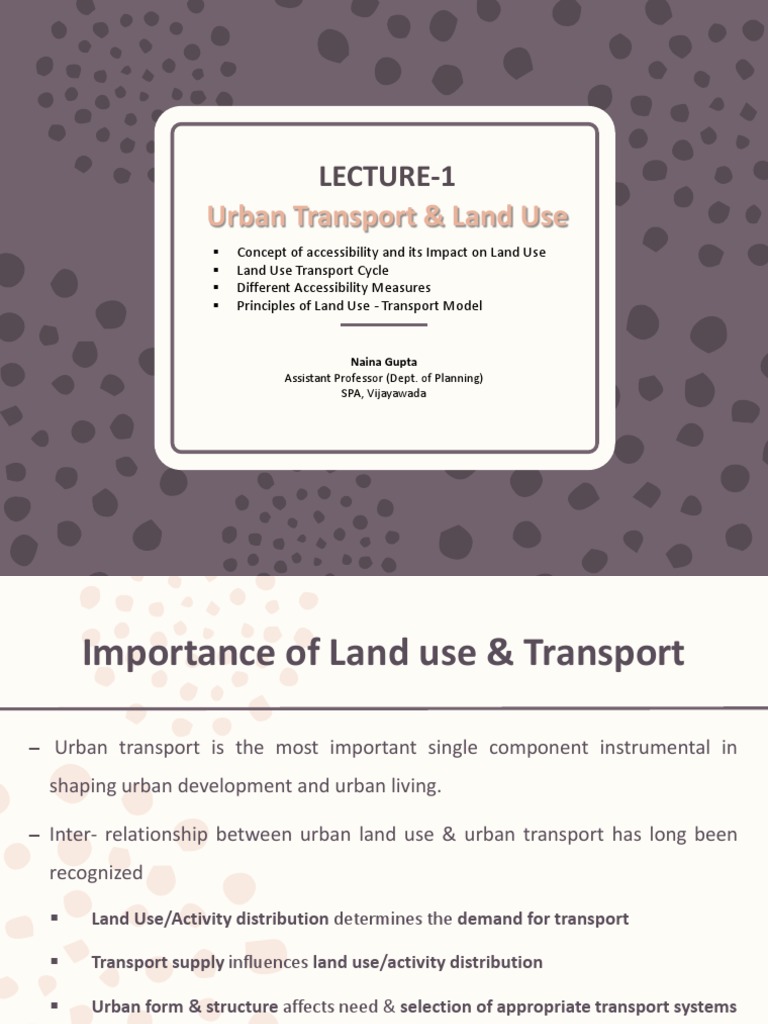 Urban Transport and Land Use Accessibility | PDF | Public Transport ...