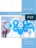 2021-2022 Hospital Management: Gunal T (1AM19CS065) "5B" Dept. of Cse, Amcec