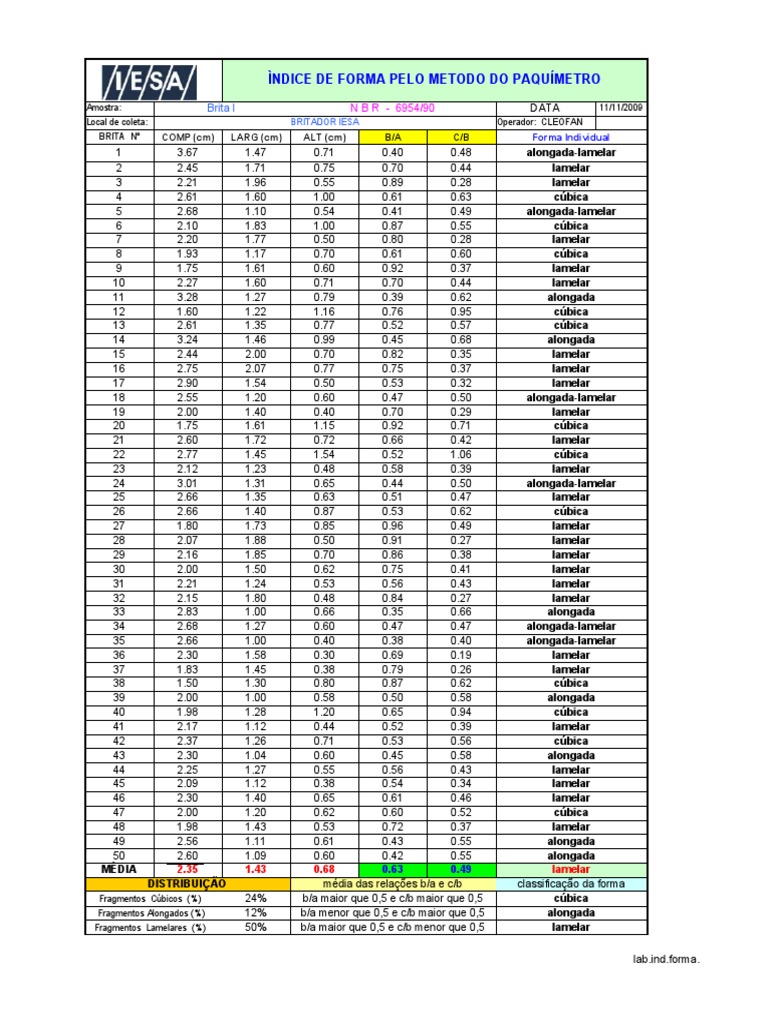Indice de Forma FNS Lote 15 | PDF
