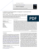 Is Relational Reasoning Dependent On Language A Voxelbased Lesion. Baldo2010