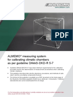 Almemo Measuring System For Calibrating Climatic Chambers As Per Guideline Dakks-Dkd-R 5-7