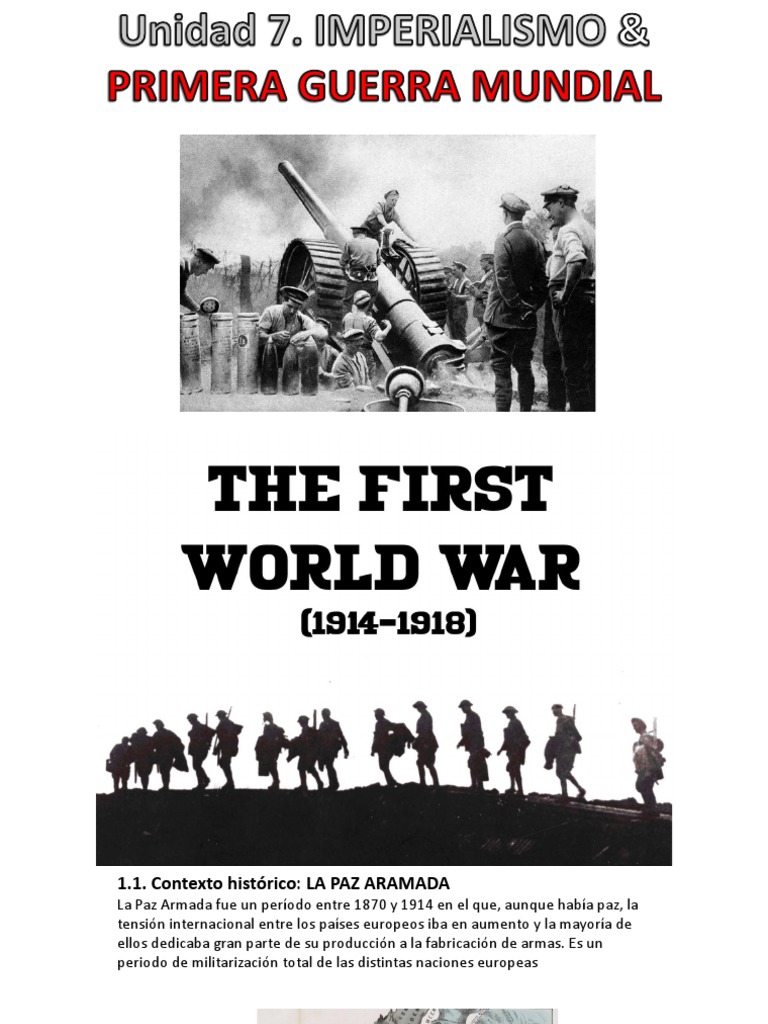 Imperialismo y Causas de la Primera Guerra Mundial | PDF | imperio ...