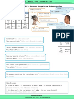 Exercícios Verbo To Be - Frases Negativas e Interrogativas No Presente Simples