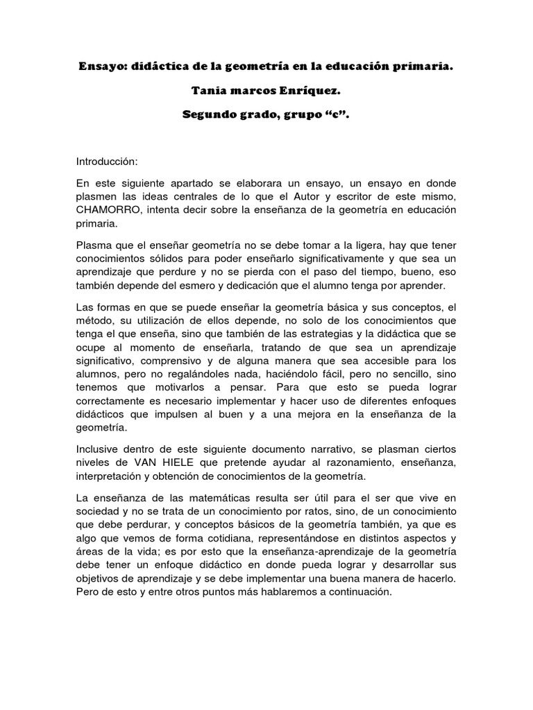 Didáctica de la Geometría en Primaria | PDF | Geometría | Aprendizaje
