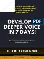Develop A Deeper Voice in 7 Days - Downloadable Transcript Resource