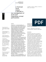 Superior Forniceal Conjunctival Advancement Pedicles (SFCAP) in The Management of Acute and Impending Corneal Perforations