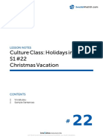 Culture Class: Holidays in Sweden S1 #22 Christmas Vacation: Lesson Notes