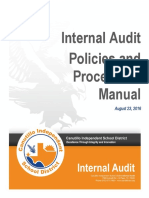 Internal Audit Policies and Procedures Manual: August 23, 2016