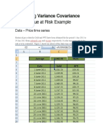 (VCV) Value at Risk Example: Calculating Variance Covariance