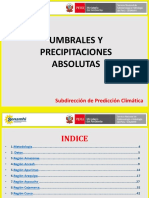 Umbrales y precipitación absolutas