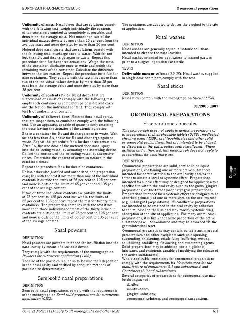 Oromucosal Preparations Overview | PDF | Tablet (Pharmacy) | Injection ...