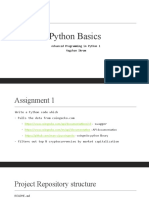 Python Basics: Advanced Programming in Python 1 Magzhan Ikram